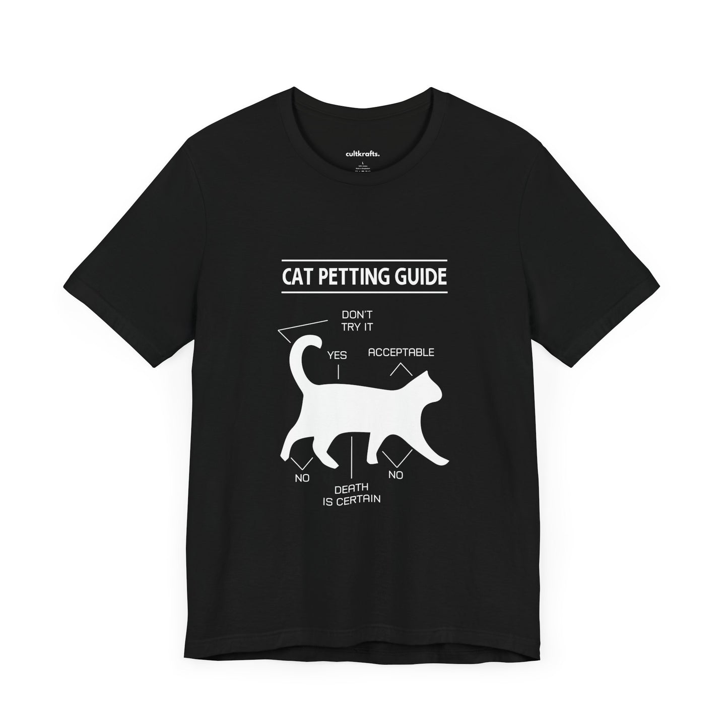 Cat petting guide |  Short Sleeve Tee