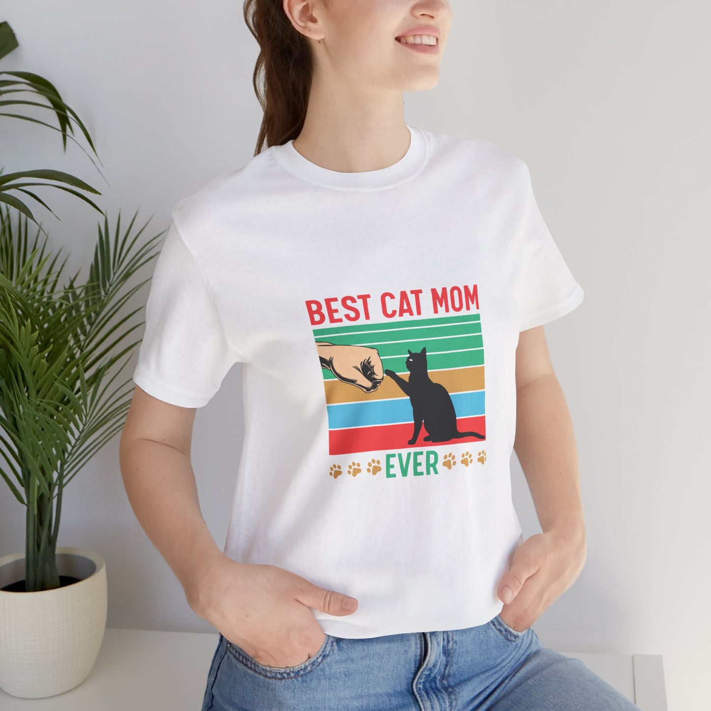 Best cat mom ever |  Short Sleeve Tee