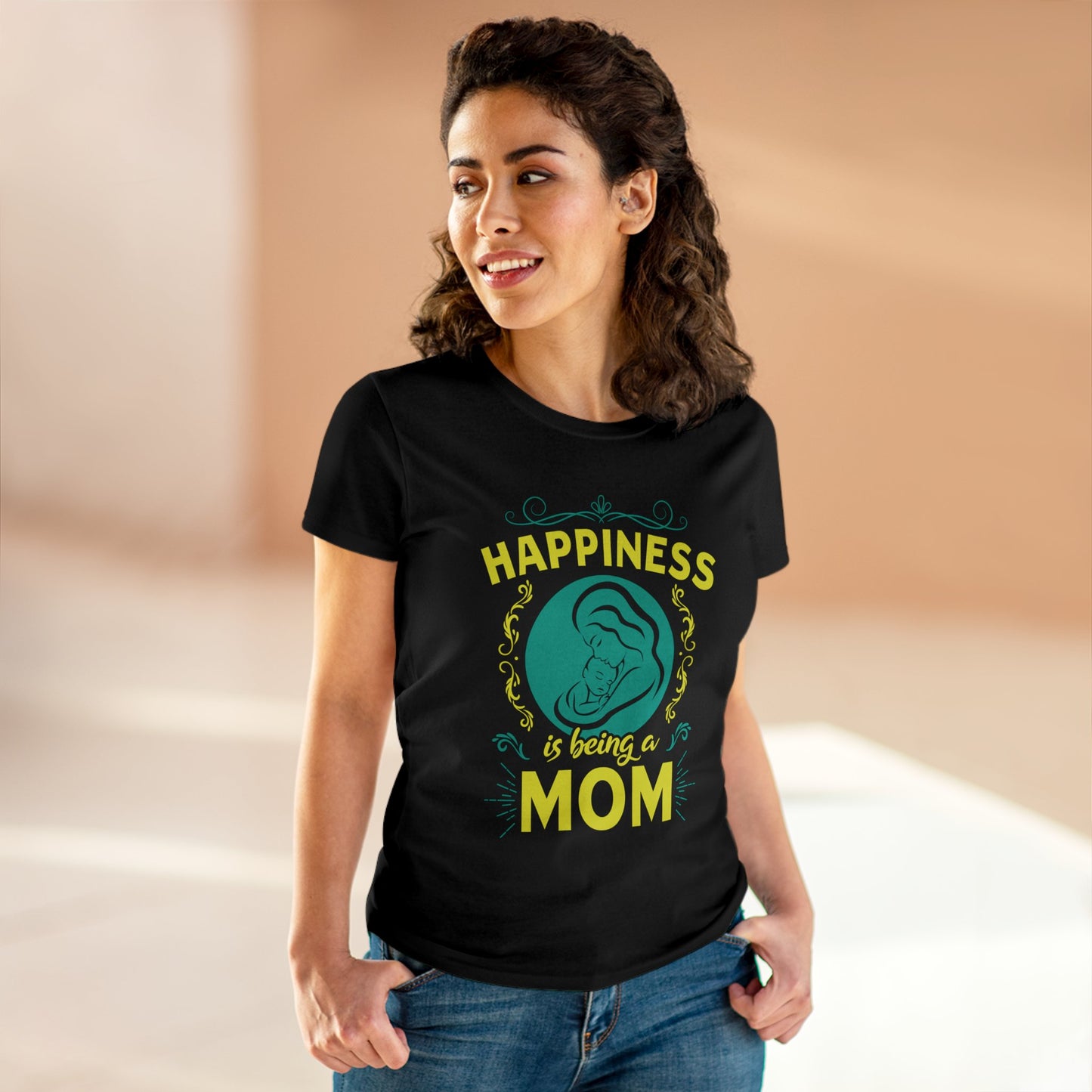 Happiness is being a mom | Cotton Tee