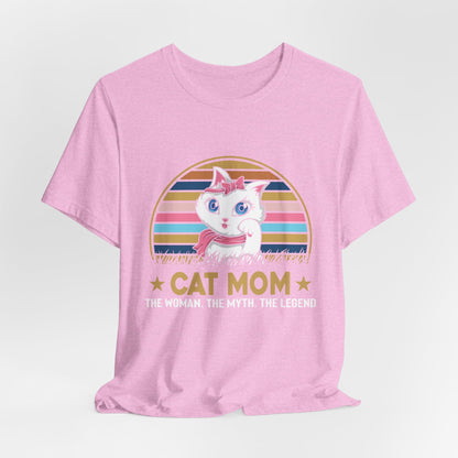 Cat mom - The myth, the legend | Unisex Jersey Short Sleeve Tee