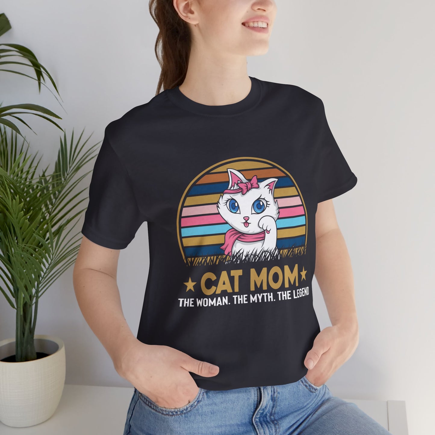 Cat mom - The myth, the legend | Unisex Jersey Short Sleeve Tee