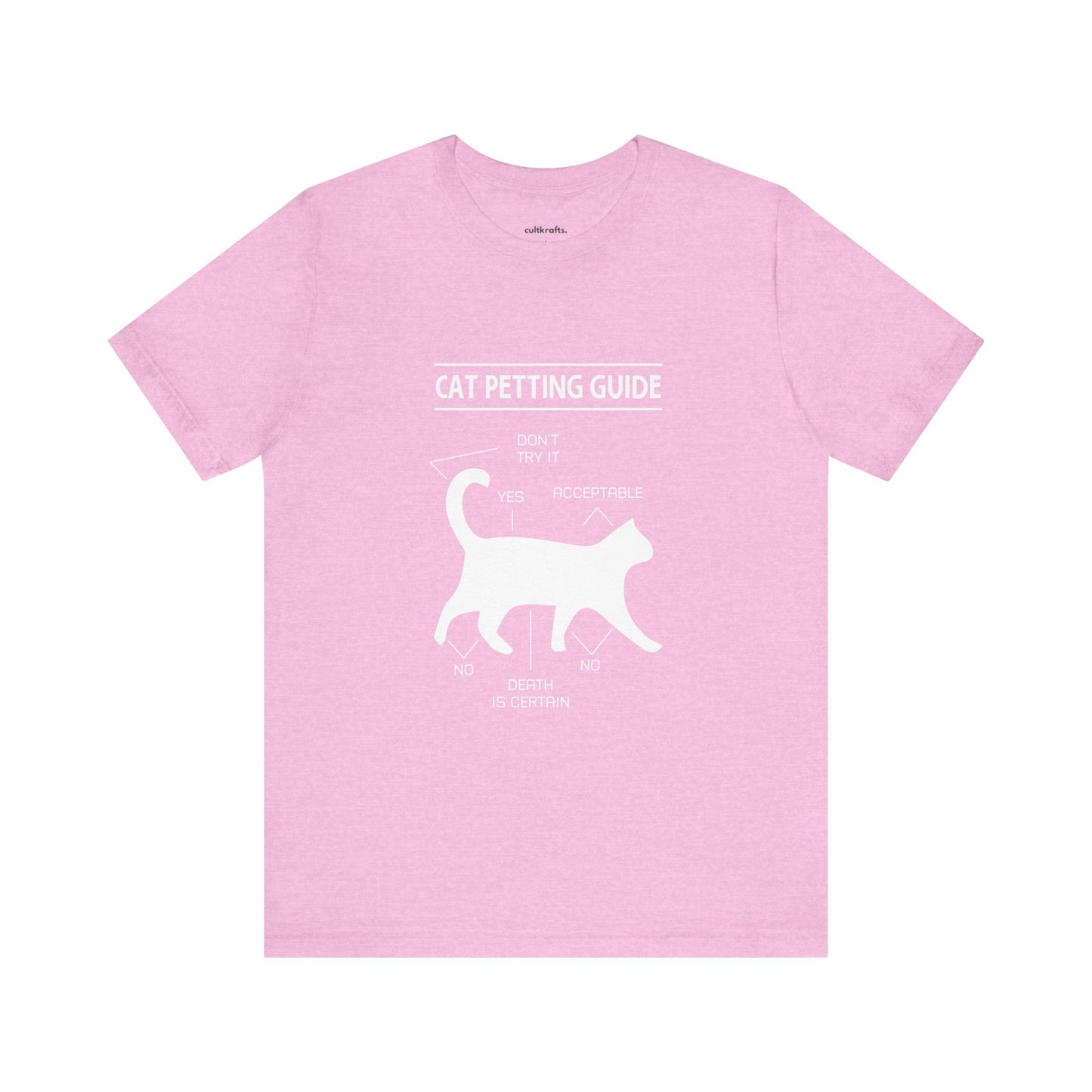 Cat petting guide |  Short Sleeve Tee