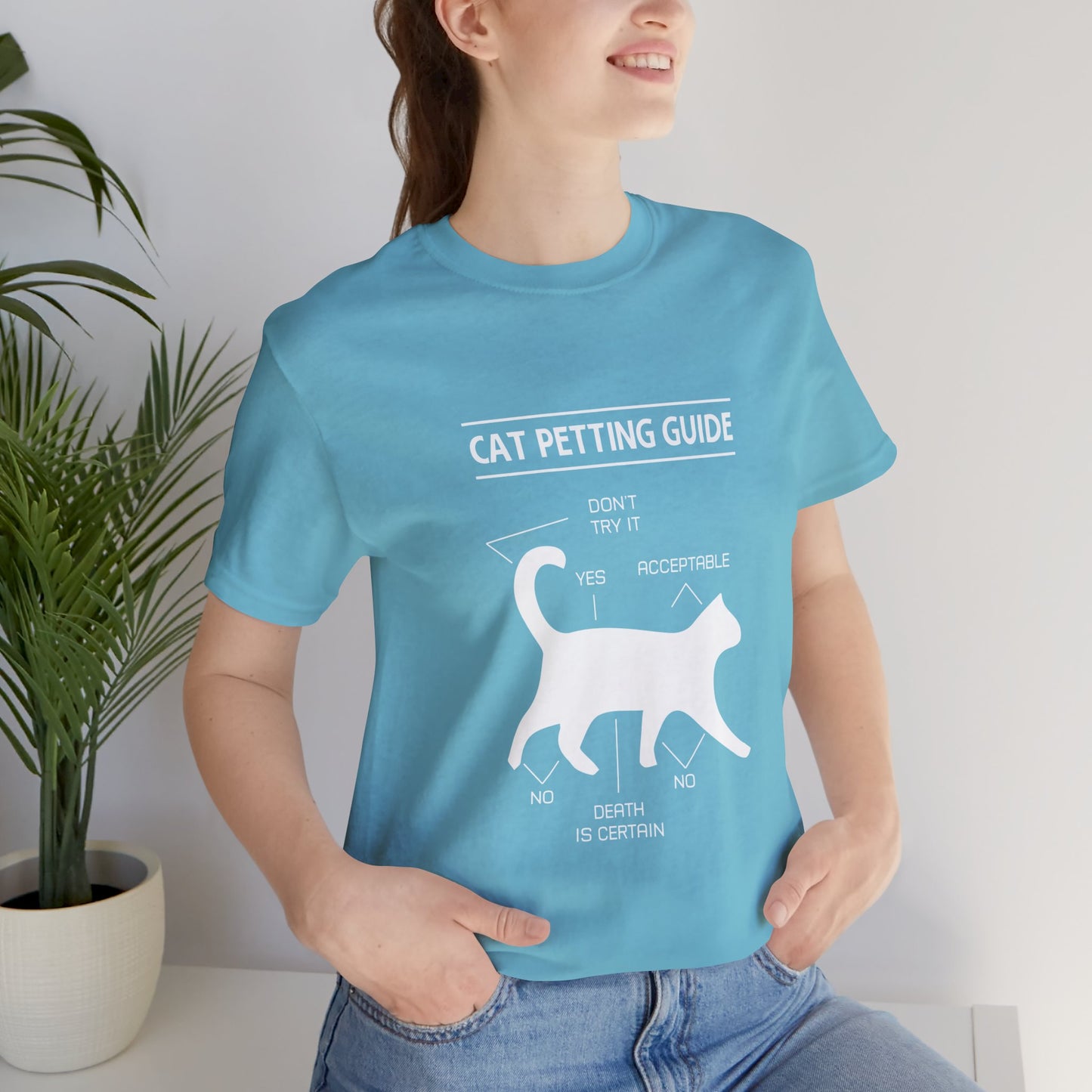 Cat petting guide |  Short Sleeve Tee