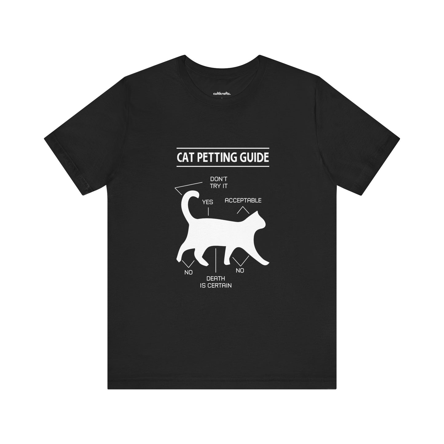 Cat petting guide |  Short Sleeve Tee