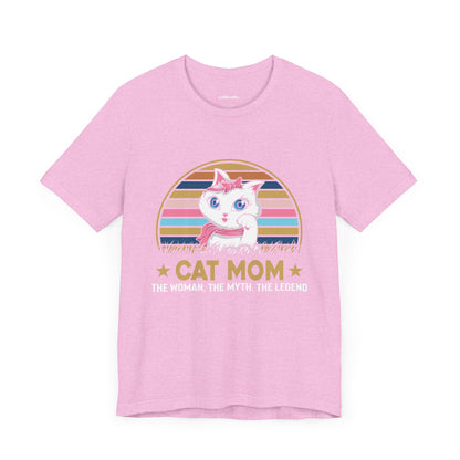 Cat mom - The myth, the legend | Unisex Jersey Short Sleeve Tee