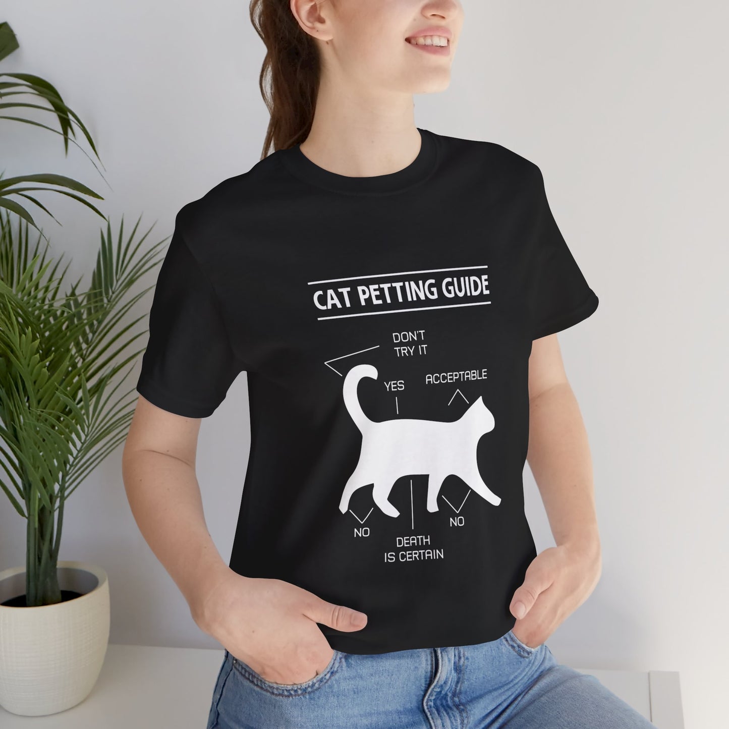 Cat petting guide |  Short Sleeve Tee